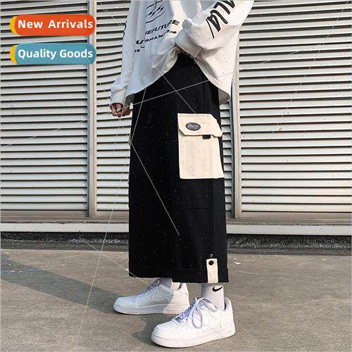 Work pants mens spring and autumn splicing color collision n
