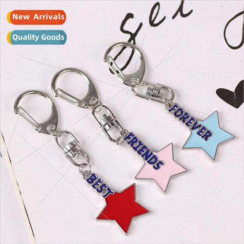 friends multiple keychain star English alloy oil drop pendan