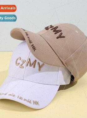 Spring Summer fashion hard top duck tongue cap letters embro