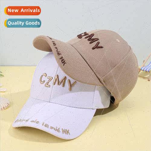 Spring Summer fashion hard top duck tongue cap letters embro