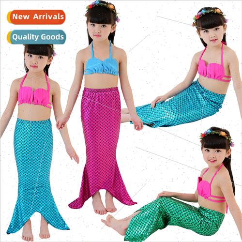 Children mermaid swimsu girls princess clothes threePCS girl