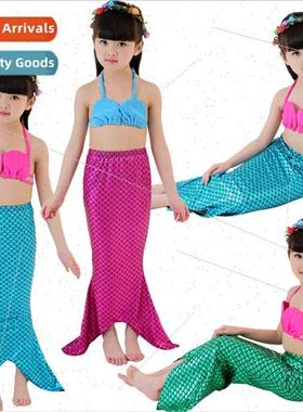 Children mermaid swimsu girls princess clothes threePCS girl