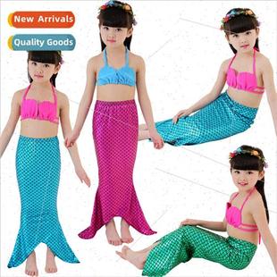 Children mermaid swimsu girls princess clothes threePCS girl