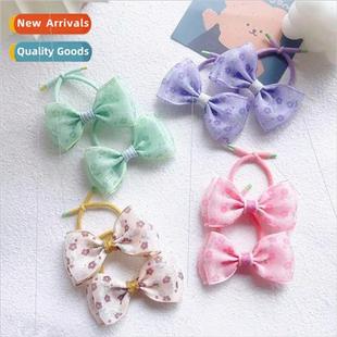 Sweet lovely girl children hair rope fresh broken flowers sm