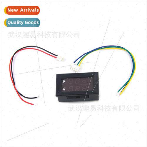 适用 DC100V 10A voltmeter ammeter blue plus red LED dual dig