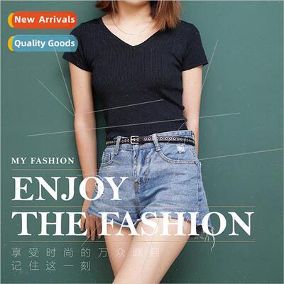 summer rivets women belt imation leather nd hundred thin bel