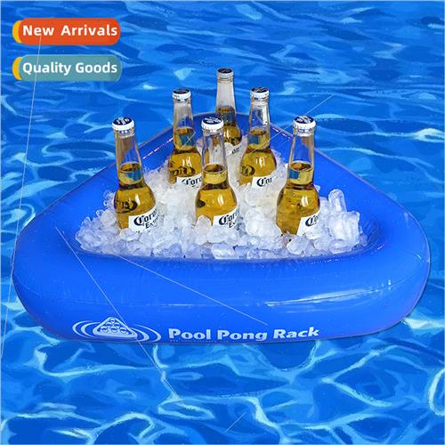 Inflatable triangle cup holder pvc ping pong beer mug game h
