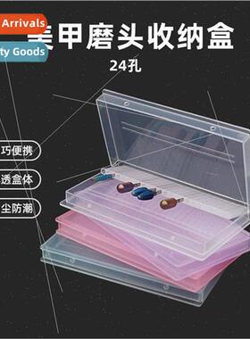 Nail polish head organizer 24 holes portable front disposal