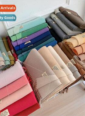 Atmosphere double-sided scarf female fall winter men imation