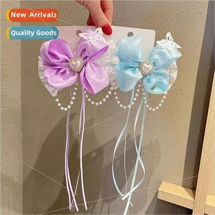 hair clips super Lola fai sweet bow girl Children pearl