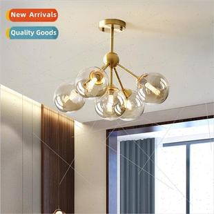 lamp ceiling warm romantic modern Scandinavian simple copper