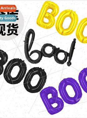 Halloween 16 inch onePCS black BOO letters balloon set horro