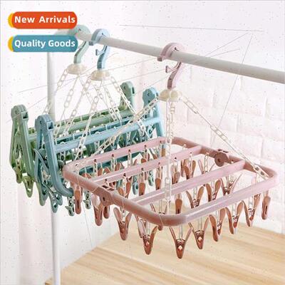 Household folding windproof hanger 32 clips multifunctional