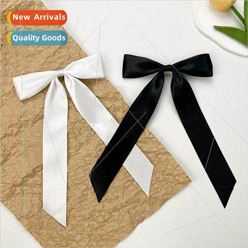 Japan Korea bow ribbon hair clips female simple versatile ha