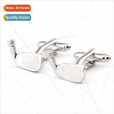 Golf racket styling plain metal French shirt men cufflinks c