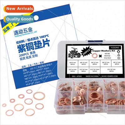 200pcs-M5-M14 Round Sealing Flat Washers Injector Nozzle Pur