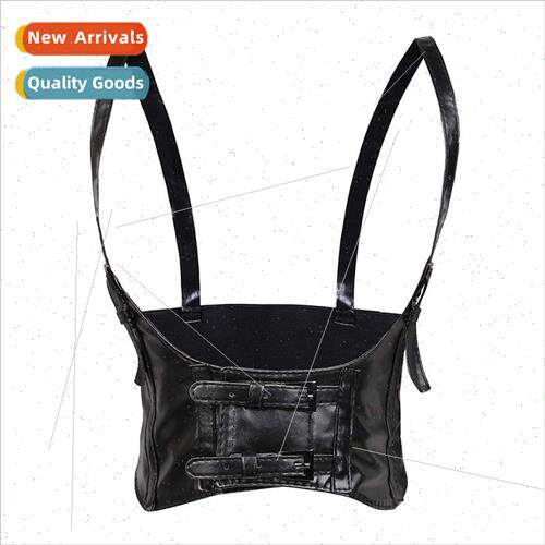 Europe fashion outwear suspenders extra wide waistband women