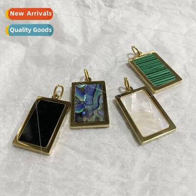 Europe DIY Jewelry Accessories Rectangle Abalone Shell Penda