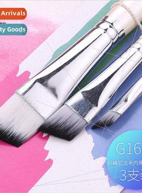 G1613 oblique peak nylon hair acrylic paint brush art profes