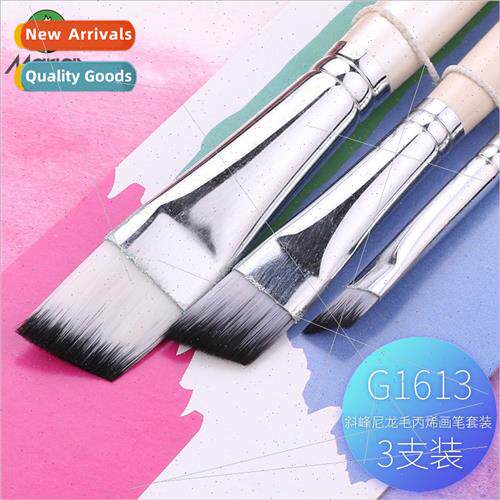 G1613 oblique peak nylon hair acrylic paint brush art profes