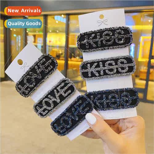 Korea ins super fairy rhinestone high-grade side hair clips