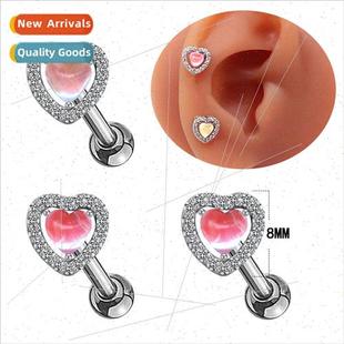 Europe heart-shaped earrings ear bone stud earrings stainles