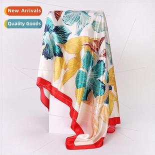 large silk Autumn simulation new scarf Spring square