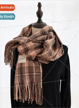 2021 fall winter new scarf female Korean  tassel faux cashme