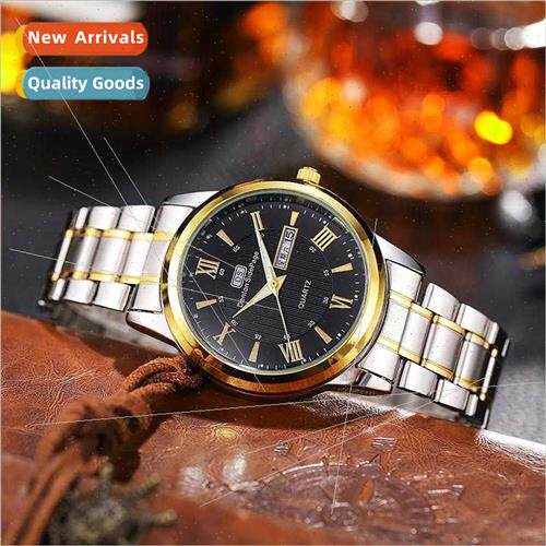 Anchor Men Waterproof Double Calendar Steel Strap Non Mechan