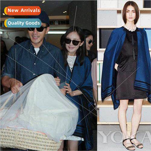 2023 fall winter fashion wild Yang Mi Milan scattered beard