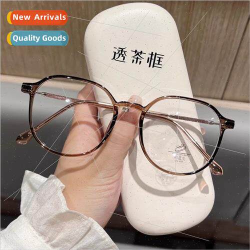 Transparent gold eyeglasses frame female vegetarian goddess