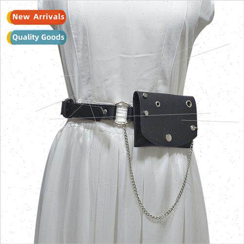 Punk Women Waist Bag Hundred Metal Chain Decoration Belt