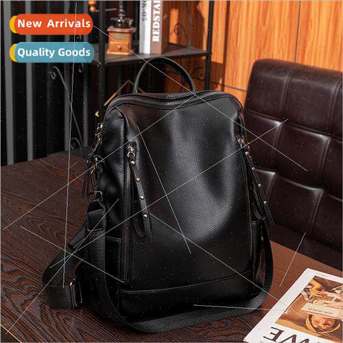 Women shoulder bag new Korean retro large capacy soft leathe