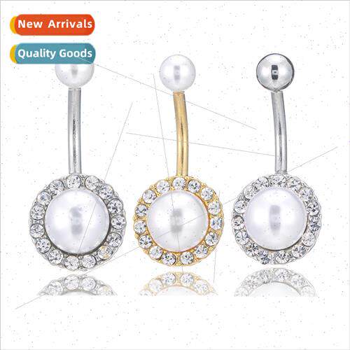 Europe Body Piercing Belly Dance Jewelry Pearls Belly Button