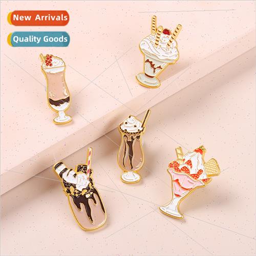 New cool drink series alloy brooch creative cartoon cream ic