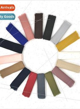 thin rayon modal whiskers edge solid color cotton linen long