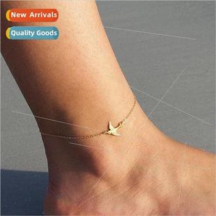 bird anklet peace retro metal exquise simple Europe female