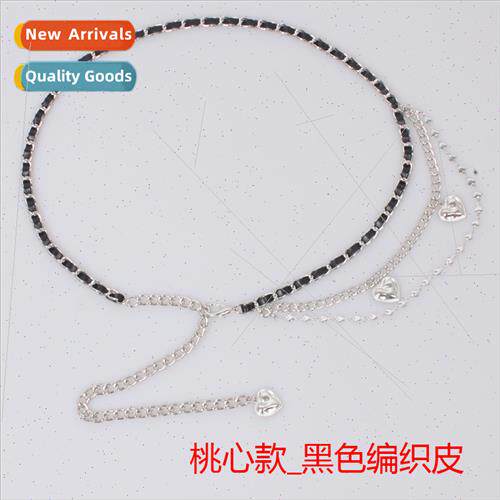 Metal waist chain female sense decoration skirt jeans bow ac
