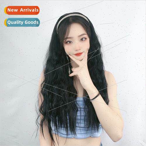 Removable hair band wig female half head cover water ripple