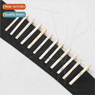 high grade frosted Men textur clip 6cm tie Gold fashion