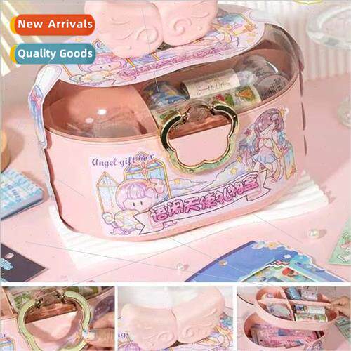 angel gift box handbook set cute cartoon handbook decoration