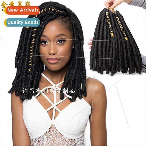 chemical fiber wig 12 inch hollow curl african crochet hair