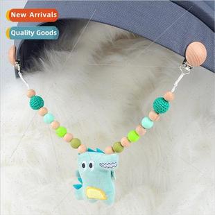 Wooden Stroller Hanging Rattle Toys Stroller 2 Head Clip Car