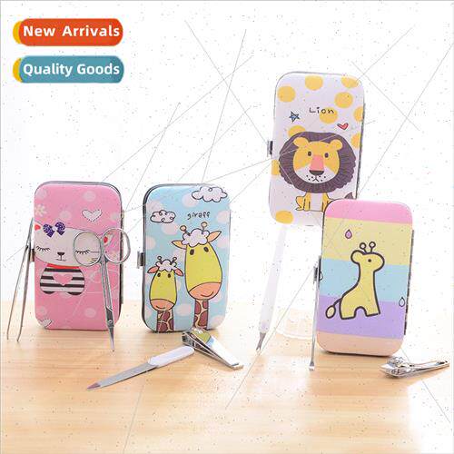 Cartoon 7-piece set nail clippers dig ear spoon portable man