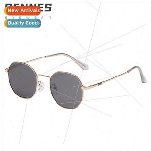 new polygonal frame sunglasses women ocean color lenses meta