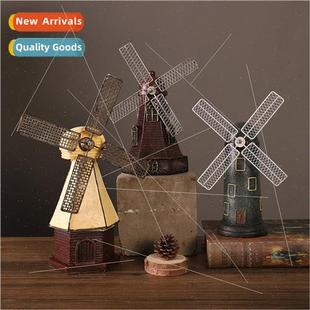 Dutch windmill ornaments living room TV cabinet wine cooler