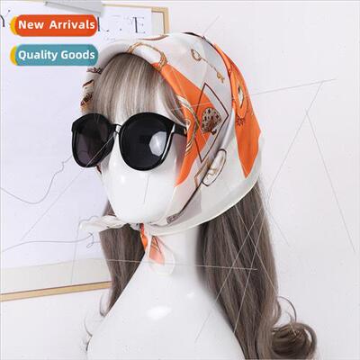 lk crepe satin small square scarf 53cm silk scarf ladies spr