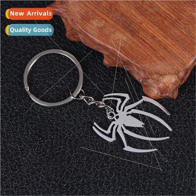 Europe Spider-Man logo alloy car keychain men schoolbag pend