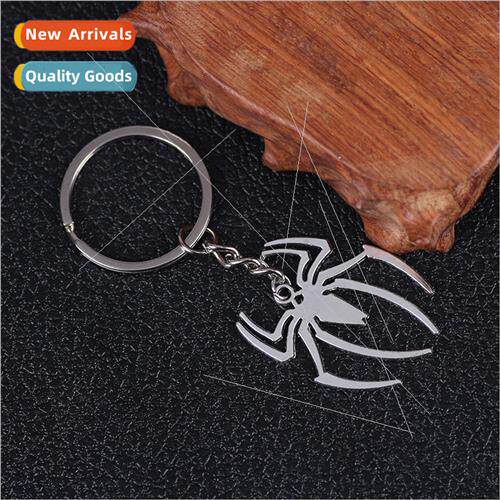 Europe Spider-Man logo alloy car keychain men schoolbag pend
