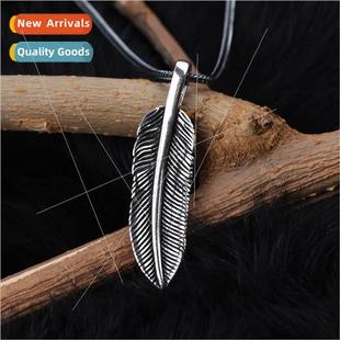 Europe Bohemian Feather Necklace Pendant Vintage Necklace 适